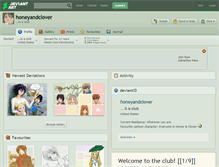 Tablet Screenshot of honeyandclover.deviantart.com