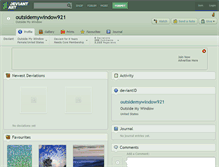 Tablet Screenshot of outsidemywindow921.deviantart.com