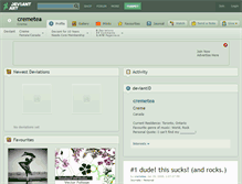 Tablet Screenshot of cremetea.deviantart.com