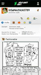 Mobile Screenshot of insanechick0789.deviantart.com