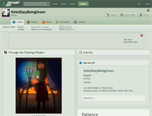 Tablet Screenshot of itsnoteasybeinggreen.deviantart.com