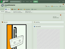Tablet Screenshot of nouseforaname.deviantart.com