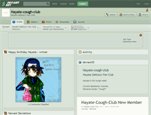 Tablet Screenshot of hayate-cough-club.deviantart.com