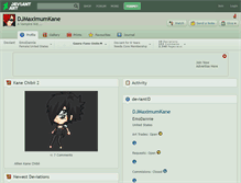 Tablet Screenshot of djmaximumkane.deviantart.com