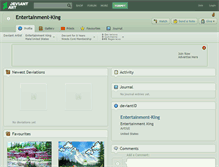 Tablet Screenshot of entertainment-king.deviantart.com