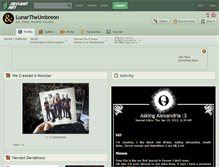 Tablet Screenshot of lunartheumbreon.deviantart.com
