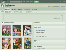 Tablet Screenshot of claudia-goblen.deviantart.com