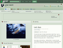 Tablet Screenshot of lunar-rose24.deviantart.com