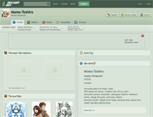 Tablet Screenshot of momo-toshiro.deviantart.com