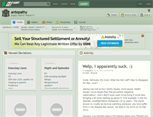 Tablet Screenshot of antepathy.deviantart.com
