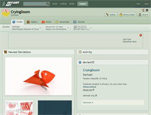 Tablet Screenshot of cryingdoom.deviantart.com