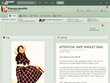 Tablet Screenshot of princessjennii94.deviantart.com