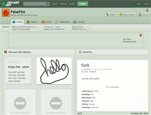 Tablet Screenshot of falsefire.deviantart.com