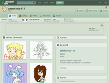 Tablet Screenshot of cosmic-star111.deviantart.com
