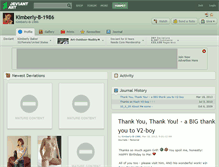 Tablet Screenshot of kimberly-b-1986.deviantart.com