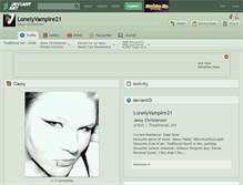 Tablet Screenshot of lonelyvampire21.deviantart.com