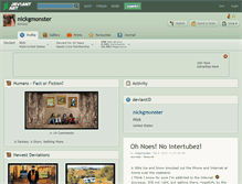 Tablet Screenshot of nickgmonster.deviantart.com