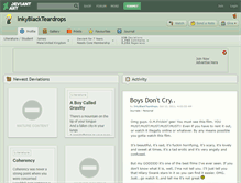 Tablet Screenshot of inkyblackteardrops.deviantart.com