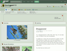 Tablet Screenshot of drawinggeek113.deviantart.com