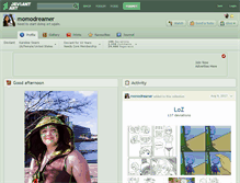 Tablet Screenshot of momodreamer.deviantart.com