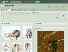 Tablet Screenshot of greenkitsune.deviantart.com