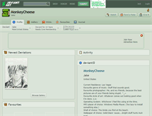 Tablet Screenshot of monkeycheese.deviantart.com