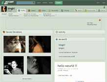 Tablet Screenshot of bingirl.deviantart.com