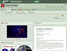 Tablet Screenshot of flamez-the-dragon.deviantart.com