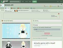 Tablet Screenshot of demonic-ace.deviantart.com