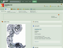Tablet Screenshot of dudette123.deviantart.com