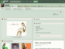 Tablet Screenshot of mjclub.deviantart.com