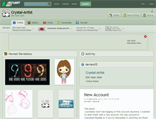Tablet Screenshot of crystal-artist.deviantart.com