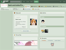 Tablet Screenshot of naoki-and-kotokofs.deviantart.com