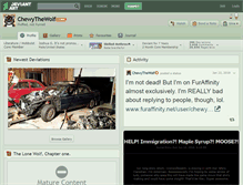 Tablet Screenshot of chewythewolf.deviantart.com