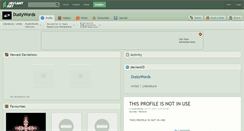 Desktop Screenshot of dustywords.deviantart.com