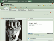 Tablet Screenshot of calmingbedlam.deviantart.com