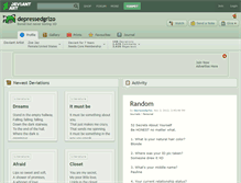 Tablet Screenshot of depressedgrlzo.deviantart.com