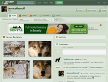 Tablet Screenshot of bewarethewolf.deviantart.com