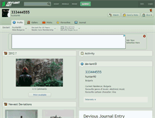 Tablet Screenshot of 333444555.deviantart.com