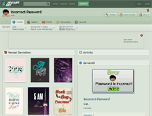 Tablet Screenshot of incorrect-password.deviantart.com