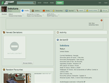 Tablet Screenshot of bokoluna.deviantart.com