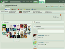 Tablet Screenshot of monkeycrazyness.deviantart.com