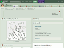 Tablet Screenshot of milkychuu.deviantart.com