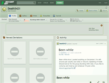 Tablet Screenshot of death5421.deviantart.com