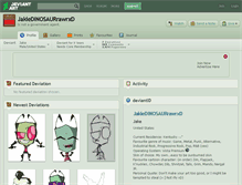 Tablet Screenshot of jakiedinosaurrawrxd.deviantart.com