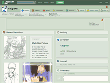 Tablet Screenshot of catgreen.deviantart.com