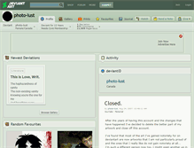 Tablet Screenshot of photo-lust.deviantart.com