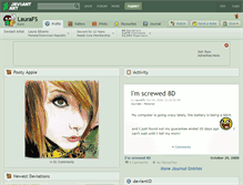 Tablet Screenshot of laurafs.deviantart.com