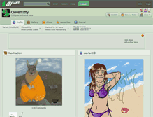 Tablet Screenshot of cloverkitty.deviantart.com