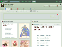 Tablet Screenshot of elainatehkitty.deviantart.com